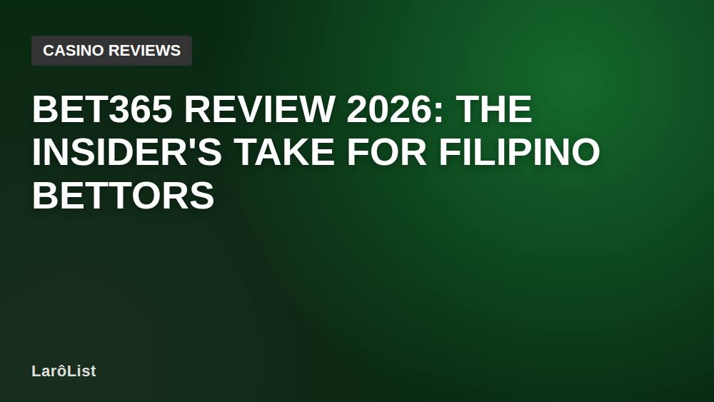 BET365 Review 2026: The Insider's Take for Filipino Bettors